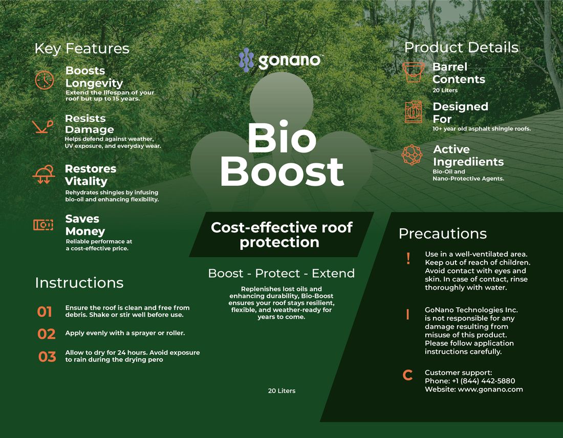 GoNano Bio-Boost product label