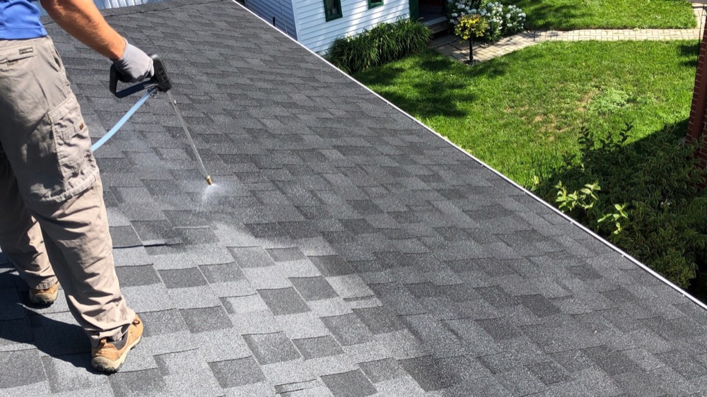 Closeup of the GoNano sprayer used on Nano Shield roof treatments